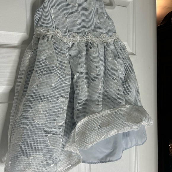 🍭Toddler occasion dress. Elegant Butterfly overlay with light blue lining 2T - Picture 10 of 10